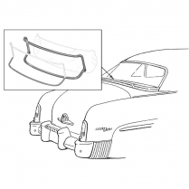 Back Glass Seal - Mercury - with Groove for Chrome - 1951 Ford Car  