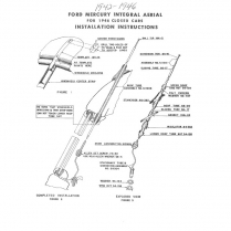 Radio Antenna Assembly - Closed Car - 1942-46 Ford Car  