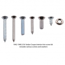 Interior Trim Screw Kit - Stainless - 2 Door Sedan / Coupe - 1942-48 Ford Car  