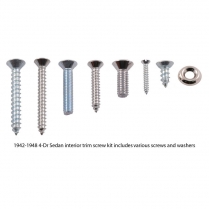 Interior Trim Screw Kit - Stainless | 4 Door Sedan - 1942-48 Ford Car  