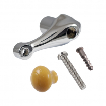Quarter or Vent Window Crank Handle Kit - Butterscotch Knob - 1942 Ford Car