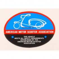 American Motor Scooter Association Decal - Adhesive Sticker - 1960-65 Cushman Scooter 