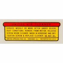 Air Cleaner Decal - Water Transfer - 1949-58 Cushman Scooter 
