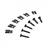 Headlight Door Screw and Clip Set - Black - 1966-77 Ford Bronco