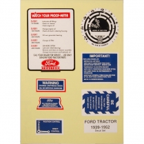 Restoration Decal Kit - Vinyl type Decal - 1939-52 Ford Tractor 