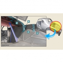 Trunk Hinge Brace Kit - 1940 Ford Car