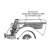 Hood Side Trim Set of (8) - 1935 Ford Car