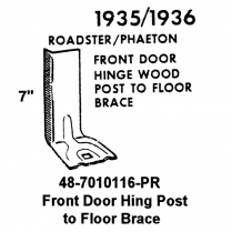 Door Hinge Post Brace - 1935-36 Ford Car  