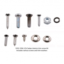 Interior Trim Screw Kit - Stainless - 2 Door Sedan - 1935-36 Ford Car  