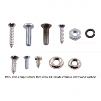 Interior Trim Screw Kit - Stainless - Coupe - 1935-36 Ford Car  