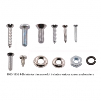 Interior Trim Screw Kit - Stainless - 4 Door Sedan - 1935-36 Ford Car  