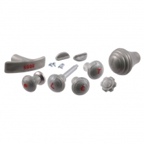 Dash Knob Set - Metallic BlueGray - Super Deluxe - 1946 Ford Car  