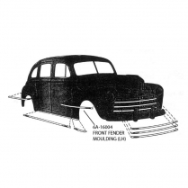 Fender Molding - 1947-48 Ford Car  