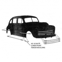 Fender Molding - 1947-48 Ford Car  