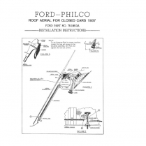 Radio Antenna Assembly - Closed Car - Standard - 1937 Ford Car  