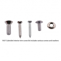 Interior Trim Screw Kit - Stainless - Cabriolet - 1937 Ford Car  