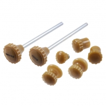 Dash Knob Set - Yellow Brown - Deluxe - 1937 Ford Car  
