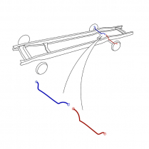 Brake Line - 2 Pieces - Rear Axle - 1948-52 Ford Truck    