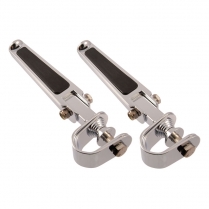 Buddy Pegs - Chrome - Clamp On - 1950-65 Cushman Scooter