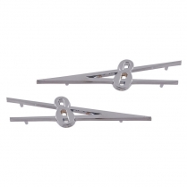 HOOD SIDE V-8 EMBLEMS