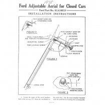 Radio Antenna Assembly - Closed Car - 1938 Ford Car  