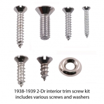 Interior Trim Screw Kit - Stainless | 2 Door Sedan - 1938-39 Ford Car  
