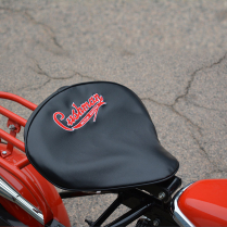 Drawstring Seat Cover - Black w/Embroidered Cushman Script
