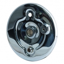 Rear Brake Backing Plate - Chrome - Eagles - 1958-65 Cushman Scooter 