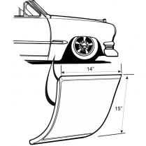 Fender Panel - 1949-51 Ford Car  