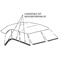 Weather Stripping Kit - Convertible Top - 1949 Ford Car  