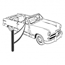 Back Edge of Vent Window Seals - Victoria & Convertible - 1949-51 Ford Car  