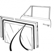 Door Glass Frame Seal - 1949-50 Ford Car  