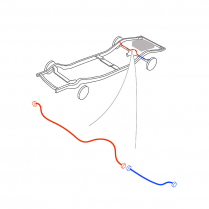 Steel Brake Line Kit - Rear Axle - 1949-50 Ford Car