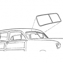 Windshield Seal - Single Groove for Chrome - Station Wagon - 1949-51 Ford Car