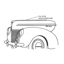 Hood Strip - 1939 Ford Car  