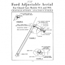 Radio Antenna Assembly - Closed Car - 1939 Ford Car  