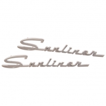 Door Script Chrome - Sunliner - 1955-56 Ford Car  