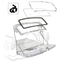 Back Glass Seal - with Groove for Chrome - Ranch Wagon & Sedan Delivery - 1955-56 Ford Car  