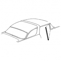 Windshield Post To Door Seals - 1955-56 Ford Car