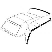 Weather Stripping Kit - Convertible Top - 1955-56 Ford Car  