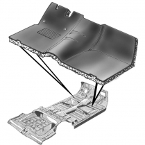 Floor Mat - Rubber - 1955-56 Ford Car  