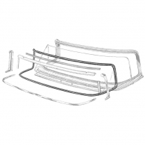 Windshield Seal - with Groove for Chrome - Convertible - 1955-56 Ford Car