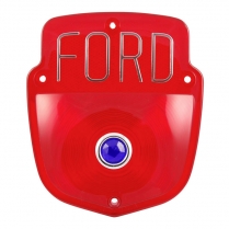 Taillight Lens - Ford - Block Letters - w/Blue Dot - 1955-56 Ford Truck