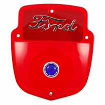 Taillight Lens - Ford Script - w/Blue Dot - 1955-56 Ford Truck
