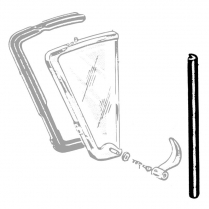 Back Edge of Vent Window Seals - 2 & 4 Door Sedan & Wagons, Sedan Delivery & Ranchero - 1957-58 Ford Car  