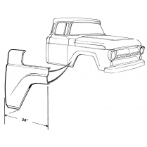 Fender Repair Panel - Right Hand - 1957-60 Ford Truck