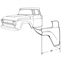Fender Repair Panel - Left Hand - 1957-60 Ford Truck