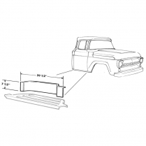 Running Board Step Plate Riser - 1957-60 Ford Truck