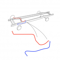 Brake Lines - Prebent - Front Axle - 1957-60 Ford Truck    