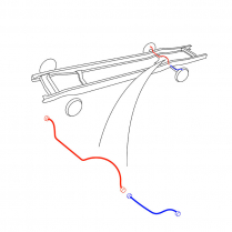 Brake Lines - Prebent - Rear Axle - 1957-60 Ford Truck    